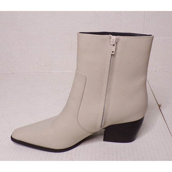 🆕FRANCO SARTO Vittorio Western Zip Bootie Ankle Boot 8 Off White - Picture 11 of 13